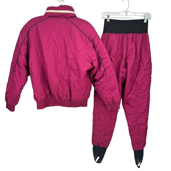 Tyrolia by Head VTG Skiwear Women’s 2 PC SZ 8 Apres 80s Y2K Purple Fleece Snow - Picture 2 of 16